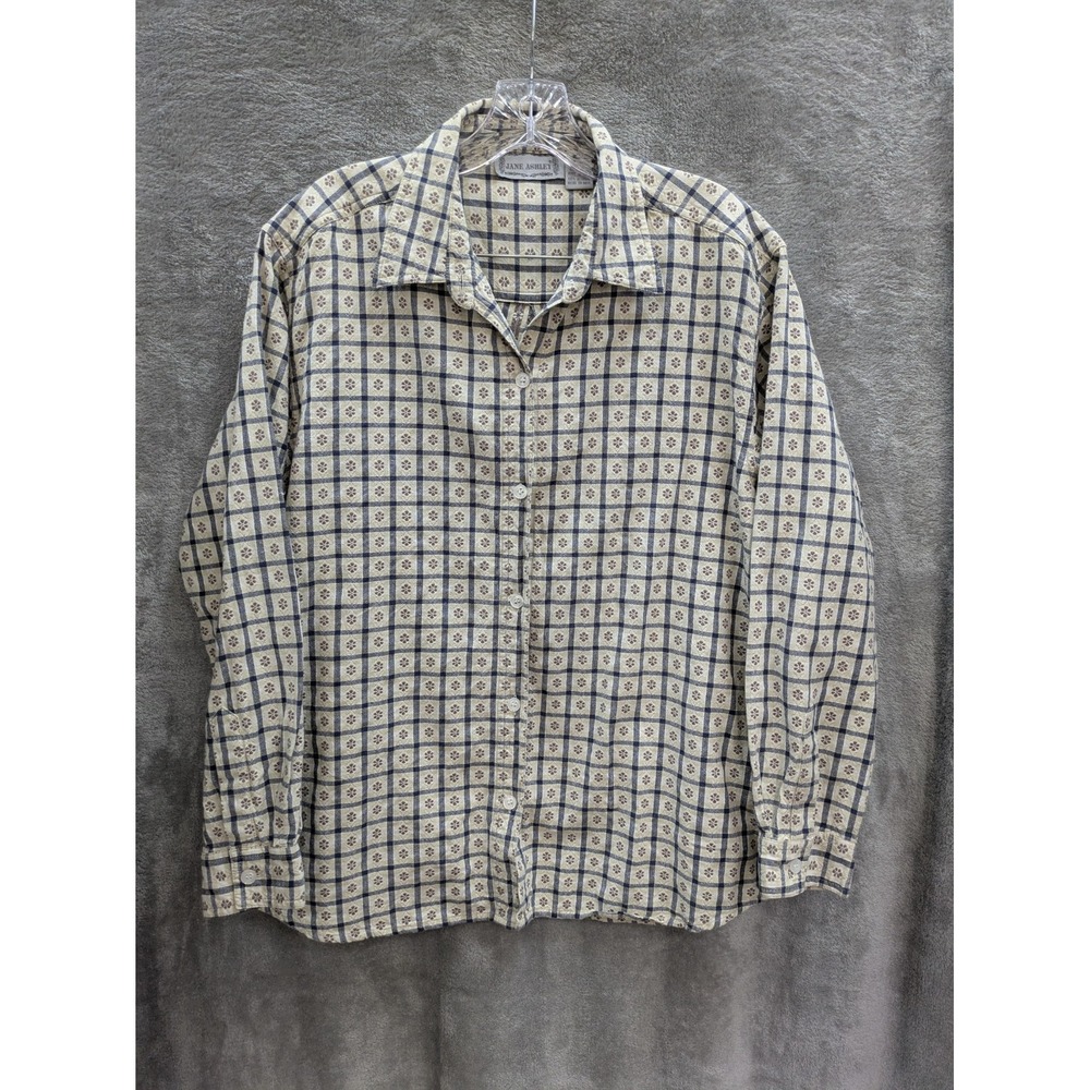 Cottagecore Top Women's Large Button Up Layered READ